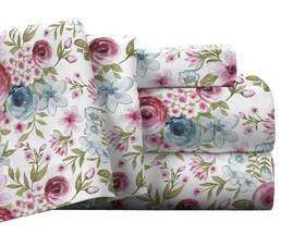 Pointehaven 812194028247 Flannel Deep Pocket Set With Oversized Flat Sheet Full Sylvan