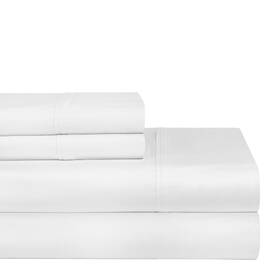 Pointehaven 875108004362 400 Thread Count Deep Pocket 100% Sheet Set Cal King White