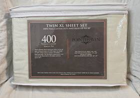 Pointehaven 875108004386 Luxurious 400 Tc 100 Percent Pima Cotton Sheet Set Twin Xl Ivory