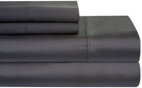 Pointehaven 875108004652 400 Tc Deep Pocket 100-percent Pima Cotton Sheet Set Grey King