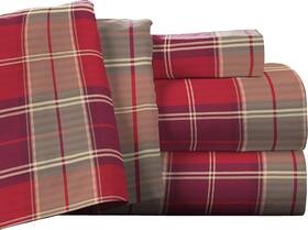 Fp175-c-pdm Pointehaven Flannel Deep Pocket Set Oversized Flat Sheet California King Piedmont Plaid Fp175-c-pdm Pointehaven Flannel Deep Pocket Set Oversized Flat Sheet California King Piedmont Plaid