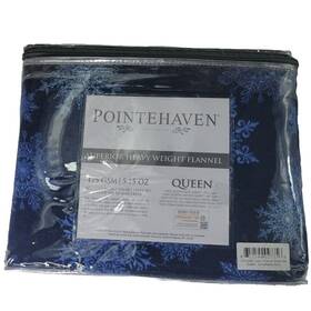 Fp175-q-sfnavy Pointehaven Flannel Deep Pocket Set With Oversized Assorted Colors Sizes