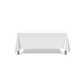 Pomp 060834040080 White 70 Inch X 120 Premium Polyester Tablecloth Wrinkle Stain Res