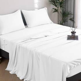 Zxw-k-pbai-005 Popfavor King Sheet Set Cooling Sheets For U.s. Standard White