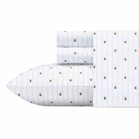 54626700 Poppy & Fritz Queen Printed Pattern Percale Cotton Sheet Set Bumble Bee -