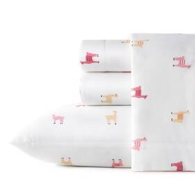 77440495 Poppy & Fritz Twin Printed Pattern Percale Cotton Sheet Set Miss Llama -