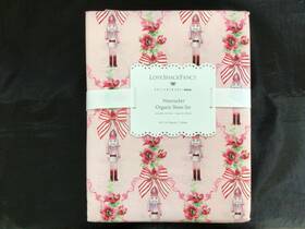 194442 Pottery Barn Teen &love Shack Fancy Nutcracker Organic Sheet Set Multi Full New 194442 Pottery Barn Teen &love Shack Fancy Nutcracker Organic Sheet Set Multi Full New