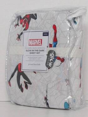 2190755 Pottery Barn Kids Marvels Spider-man Glow-in-the-dark Sheet Set Twin Multi Nwt 2190755 Pottery Barn Kids Marvels Spider-man Glow-in-the-dark Sheet Set Twin Multi Nwt
