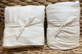 2204841 Pottery Barn Queen Size White Tencel Lyocell Sheet Set Excellent Condition 2204841 Pottery Barn Queen Size White Tencel Lyocell Sheet Set Excellent Condition