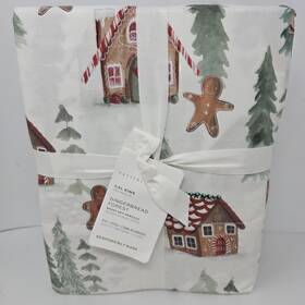 2223649 Pottery Barn Gingerbread Forest California King Sheet Set New