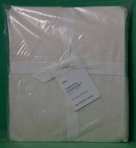 26502 Pottery Barn Essential 300-thread Count Sateen Fitted Sheet King Classic Ivory