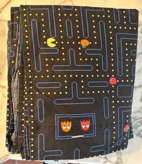 3769230 Pottery Barn Queen 4 Piece Set Teen Pac-man Organic Percale Sheet