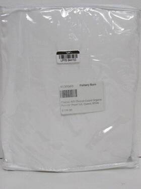 4139569 Pottery Barn 400-thread-count Organic Percale Sheet Set Queen White New 4139569 Pottery Barn 400-thread-count Organic Percale Sheet Set Queen White New