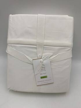 4139874 Pottery Barn Classic 400 Thread Organic Percale Sheet Set King White #r100 4139874 Pottery Barn Classic 400 Thread Organic Percale Sheet Set King White #r100