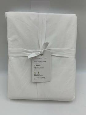 4166596 Pottery Barn Classic 400 Thread Count Percale Sheet Set Twin Xl White 8592j