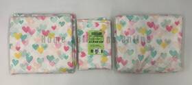6003009 Pottery Barn Kids Retro Heart Organic Cotton Sheet Set Pink Full #s4263 Ps Read