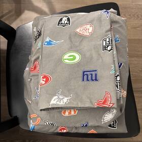 6385107 Pottery Barn Nfl Brights Logo Sheet Set Full Football. Fitted Flat 2 Cases
