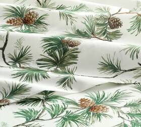 6528205 Pottery Barn Pine Tree Printed King Organic Cotton Sheet Set Winter Christmas 6528205 Pottery Barn Pine Tree Printed King Organic Cotton Sheet Set Winter Christmas