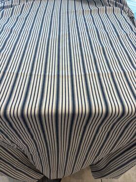 8209741 Pottery Barn Blue/white Ticking Striped Fitted Sheet Navy Blue Twin Nwot