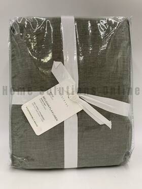 8510319 Pottery Barn Belgian Flax Linen Hemstitch Sheet Set Loden Green Full #q8x 8510319 Pottery Barn Belgian Flax Linen Hemstitch Sheet Set Loden Green Full #q8x