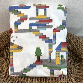 8985324 Pottery Barn Kids Lego Maze Organic Cotton Sheet Set Twin Multi