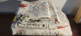 9577242 Pottery Barn Buddy Elf Queen Percale Sheet Set Christmas Holiday 4pc