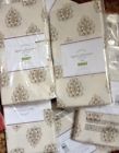 Pottery Barn Set Laguna Print Standard Pillowcases Natural Pair New