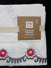 Pottery Barn Teen Suzani Embroidered Floral Girl Cuff Sheets Set