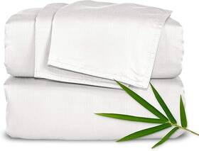 Pure Bamboo 696527995655 King Sheets By Genuine 100% Organic Viscose Derived White