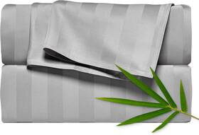Pure Bamboo 696527999752 Queen Sheets By Genuine 100% Organic Jacquard Silver Pure Bamboo 696527999752 Queen Sheets By Genuine 100% Organic Jacquard Silver