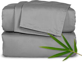 Pure Bamboo 759614708511 Full Sheets By Genuine 100% Organic Viscose Stone Grey