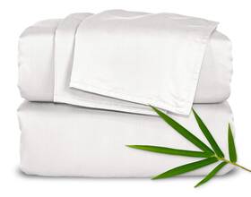 Pure Bamboo 810087950682 Twin Xl Sheets Genuine 100% Organic Viscose White