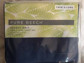 A90m36-091-0453 Pure Beech Cotton Blend Ultra Soft Navy Jersey Knit Sheet Set Twin Xl A90m36-091-0453 Pure Beech Cotton Blend Ultra Soft Navy Jersey Knit Sheet Set Twin Xl