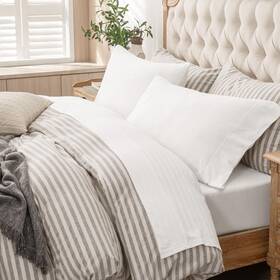 Pe-30bwh-q Pure Era Jersey Knit 4pc Bed Sheet Set 100% T-shirt Cotton Super Soft Comfy Breathable