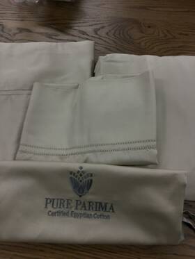 649121 Pure Parima Yalda Tan Sheet Set In Queen 100% Egyptian Cotton-final Sale