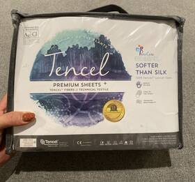 Purecare 782717563558 Elements 100% Tencel Lyocell Fibers Queen Sheets 4 Piece Set White