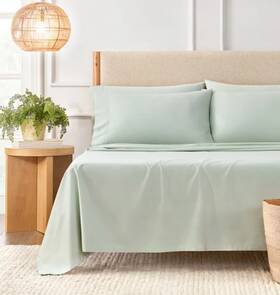 Purely Organic 887719266510 300 Tc 6-piece 100% Turkish Cotton King Sheet Sage Green