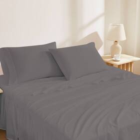 81549513 Purity Home Queen Organic Cotton Deep Pocket Percale Sheet Set Light Gray - 81549513 Purity Home Queen Organic Cotton Deep Pocket Percale Sheet Set Light Gray -