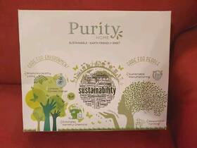 86220294 Purity Home Queen Organic 100% Cotton Percale Sheet Set By - Dark Gray New 86220294 Purity Home Queen Organic 100% Cotton Percale Sheet Set By - Dark Gray New