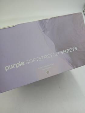 10-38-22840 Purple Mattress Sheet Set Twin/twin Xl Softstretch Stormy Grey Cooling Bedding