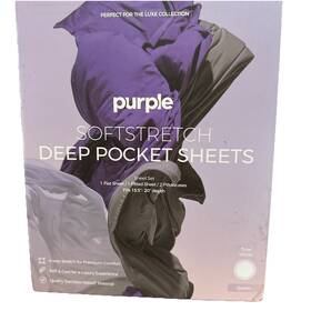 Purple 815068018467 Softstretch Sheets Queen True White New With Box Unopened