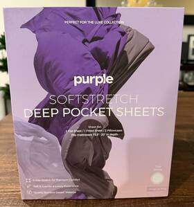 Purple 815068018504 Brand Softstretch Sheet Set White King/cal King Deep Pocket True