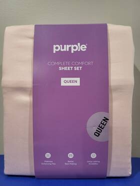Purple Brand 815068017019 New Complete Comfort Cotton Sheet 4 Piece Set Blush Pink Queen Purple Brand 815068017019 New Complete Comfort Cotton Sheet 4 Piece Set Blush Pink Queen