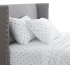 Pz-pflan-nd-qn Pinzon By Amazon Gram Flannel Sheet Set Queen Navy Dot