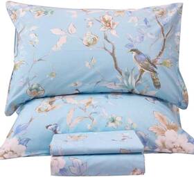 170508-egyptsheet-p-king Qsh Floral Bed Sheets Set King Size - Luxury Bird Buttefly Print Sheet Se