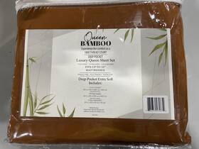 Queen Bamboo Queen-bamboo-1800-brn 1800 Series Deep Pocket Luxury Sheet Set - Brown