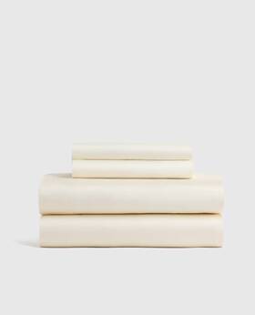 70955 Quince Nwt Bamboo 4 Piece Sheet Set King Ivory Sheets Viscose Silky Ret 139.90 70955 Quince Nwt Bamboo 4 Piece Sheet Set King Ivory Sheets Viscose Silky Ret 139.90