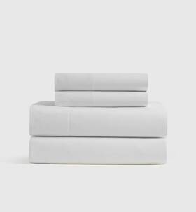 71211 Quince Nwt Classic Organic Percale 4 Piece Sheet Set Cal King White 100% Cotton 71211 Quince Nwt Classic Organic Percale 4 Piece Sheet Set Cal King White 100% Cotton