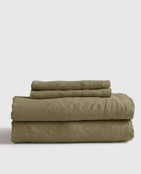 71345 Quince Nwt European Linen 4 Piece Sheet Set Queen Aloe Sheets 100% Flax Ret 250 71345 Quince Nwt European Linen 4 Piece Sheet Set Queen Aloe Sheets 100% Flax Ret 250