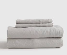 Qnjrn71108 Quince Nwot European Linen 4 Piece Queen Sheet Set Light Grey 100% Flax Sheets Qnjrn71108 Quince Nwot European Linen 4 Piece Queen Sheet Set Light Grey 100% Flax Sheets